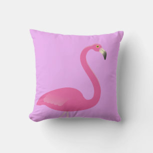 D'extérieur Grand Flamant rose rose et violet Coussin extérieu