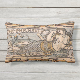 D'extérieur La Sirène au Coussin Lumbar au coucher du soleil