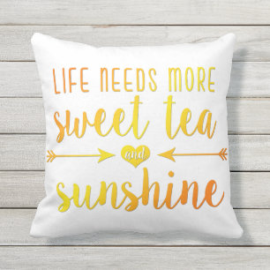 D'extérieur La vie a besoin d'un coussin plus doux de thé et