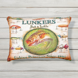 D'extérieur "Pêcheurs 'Lunker' Coussin