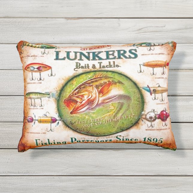 D'extérieur "Pêcheurs 'Lunker' Coussin (Devant)