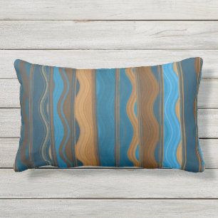 D'extérieur Turquoise super, Bleu, Coussin de lombage en cuivr