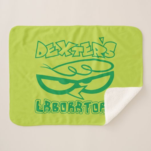 Dexter's Laboratory Face Logo Sherpa Deken (Voorkant (horizontaal))