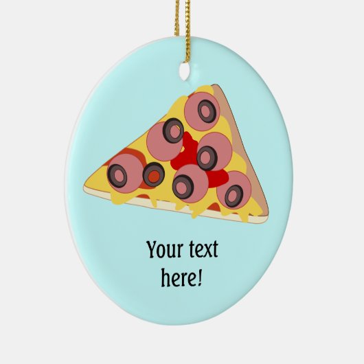 Deze afbeelding van Pizza Slice aanpassen Keramisch Ornament (Rechts)