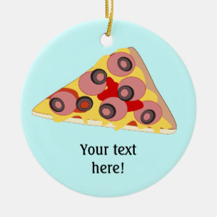 Deze afbeelding van Pizza Slice aanpassen Keramisch Ornament