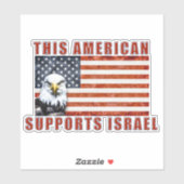 DEZE AMERIKAAN STEUNT ISRAËL STICKER (Vel)