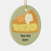 Deze Apple Pie Slice-afbeelding aanpassen Keramisch Ornament (Rechts)