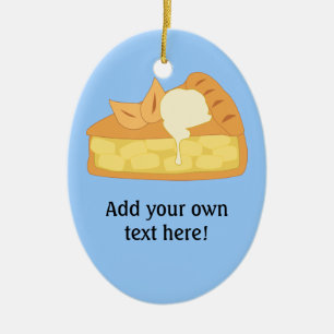 Deze Apple Pie Slice-afbeelding aanpassen Keramisch Ornament