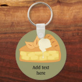 Deze Apple Pie Slice-afbeelding aanpassen Sleutelhanger (Voorkant)