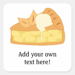 Deze Apple Pie Slice-afbeelding aanpassen Vierkante Sticker