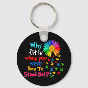 Deze autisme spectrumstoornis en design voor manne sleutelhanger