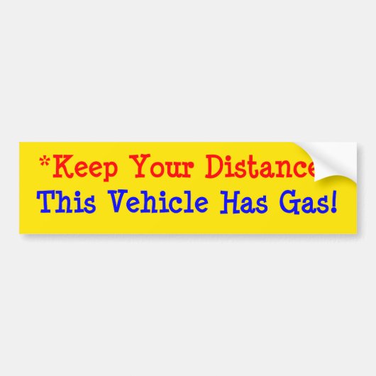 Deze auto heeft gas! bumpersticker (Voorkant)