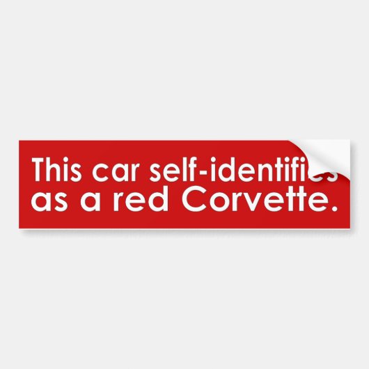 Deze auto identificeert de bumpersticker (Voorkant)