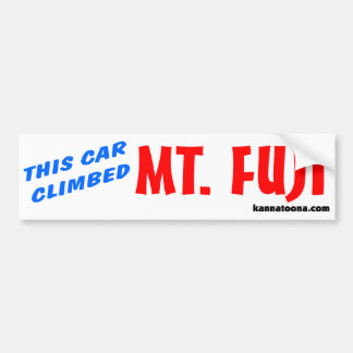 Deze auto klom op de berg Fuji Bumpersticker