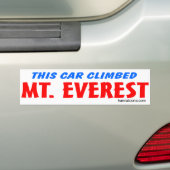Deze auto klom op Everest Bumpersticker (Op auto)