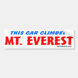 Deze auto klom op Everest Bumpersticker