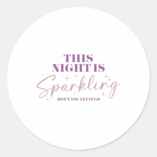 Deze avond is sprankelend ronde sticker
