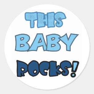 Deze Baby Rocks Ronde Sticker
