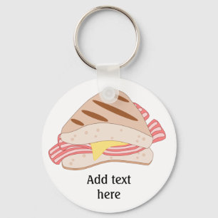 Deze Bacon Sandwich-afbeelding aanpassen Sleutelhanger