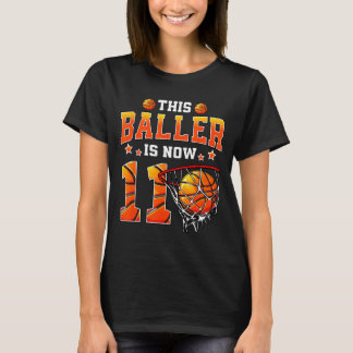 Deze Baller Is 11 Basbal Kinderen Jongens 11e Verj T-shirt