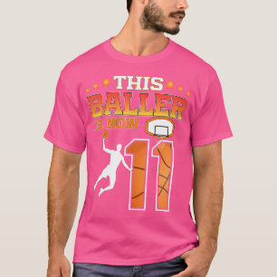 Deze baller is nu 11 jaar oud 11e verjaardag terug t-shirt