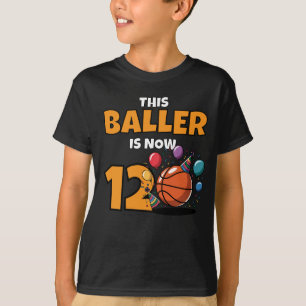 Deze baller is nu 12 verjaardag aangepaste leeftij t-shirt