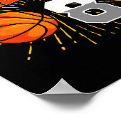 Deze baller is nu 8 basketbal 8e verjaardag partij poster (Hoek)