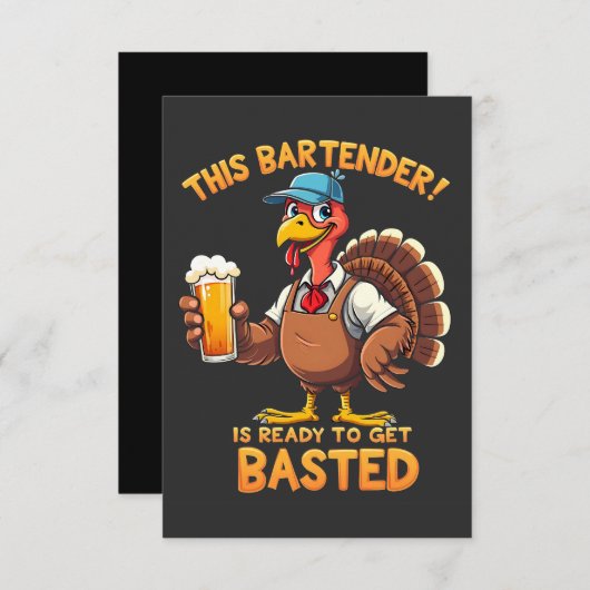Deze barman is klaar om te worden gestraald bedankkaart (Voorkant / Achterkant)