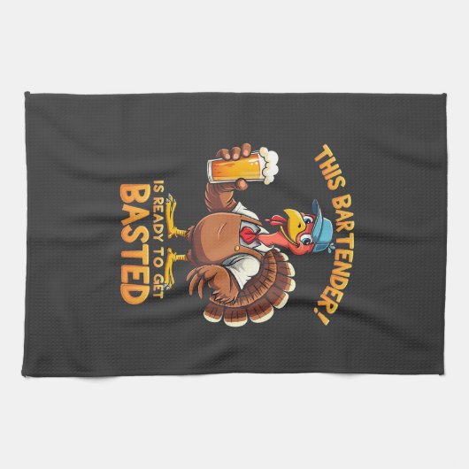 Deze barman is klaar om te worden gestraald theedoek (Horizontaal)