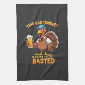 Deze barman is klaar om te worden gestraald theedoek (Verticaal)
