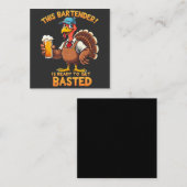 Deze barman is klaar om te worden gestraald vierkante visitekaartje (Voorkant / Achterkant)