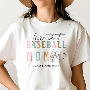 DEZE BASEBALL MOEDER LEVEN teamnaam T-shirt