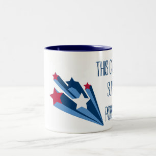 Deze beker heeft supermacht tweekleurige koffiemok