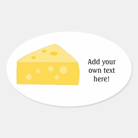 Deze Big Cheese-afbeelding aanpassen Ovale Sticker (Voorkant)