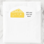 Deze Big Cheese-afbeelding aanpassen Ovale Sticker (Tas)
