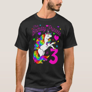 Deze 'Birthday' prinses is 3 meisjes van de derde T-shirt