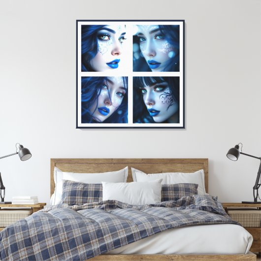 Deze Blauwe Ogen Canvas Afdruk (Insitu (Slaapkamer))