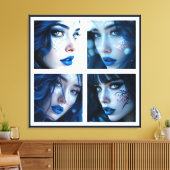 Deze Blauwe Ogen Canvas Afdruk (Insitu (Woonkamer))