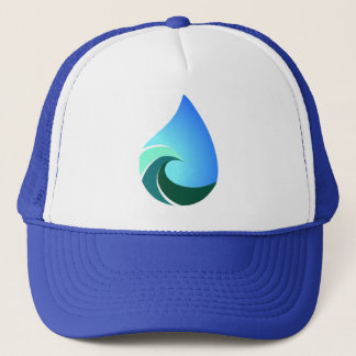 Deze blauwe trucker met een salty Life Wave Blue Pet