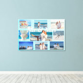 Deze bruiloft-foto-collage-wandkunst personalisere canvas afdruk (Insitu (Houten vloer))