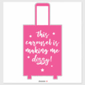Deze carrousel maakt me duizelig grappige koffer sticker (Vel)
