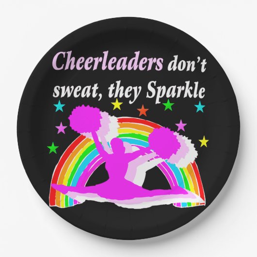 DEZE CHEERLEADER SPRANKELT DESIGN PAPIEREN BORDJE (Voorkant)