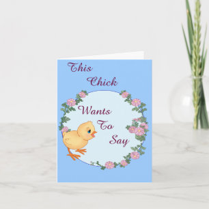Deze chick note Kaart