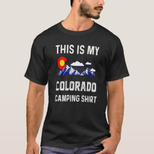 Deze Colorado Camping Denver Flag Co Souvenir M T-shirt