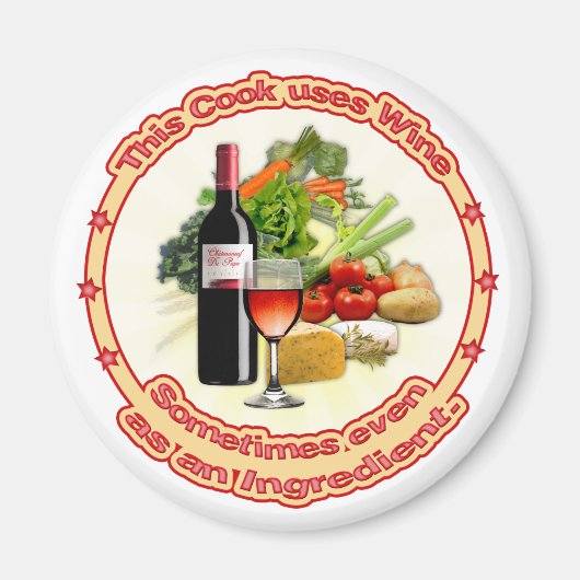 Deze Cook gebruikt wijn Magneet (Voorkant)