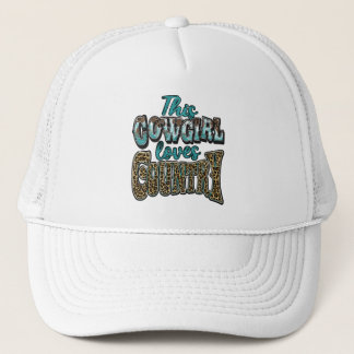 Deze Cowgirl Houdt van Country Western Luipaardpri Trucker Pet