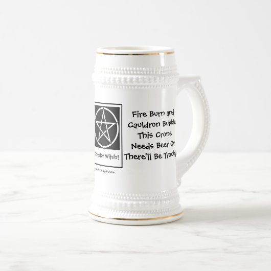Deze Crone heeft Beer Pagan Wiccan Stein nodig Bierpul (Voorkant rechts)