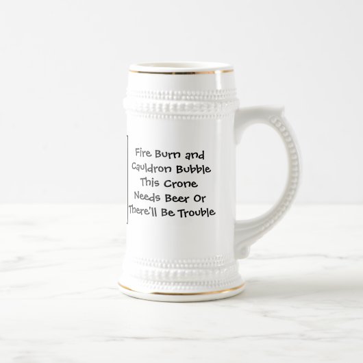 Deze Crone heeft Beer Pagan Wiccan Stein nodig Bierpul (Rechts)