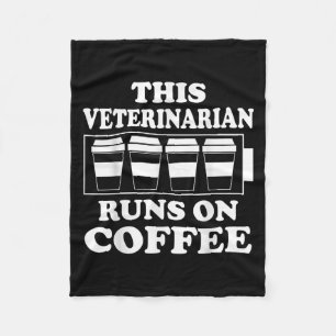 Deze dierenarts draait op koffie grafische grappig fleece deken
