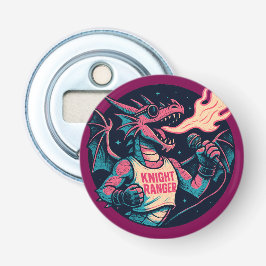 Deze draak spuugt vuur button flesopener